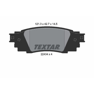 TEXTAR 2243401 Brzdové platničky zadný pre RX Camry RAV4 ES C-HR UX Avalon Yaris Altis