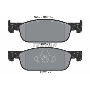 TEXTAR 2252501 Pastiglie freno anteriore per Logan Sandero Clio Xray Thalia