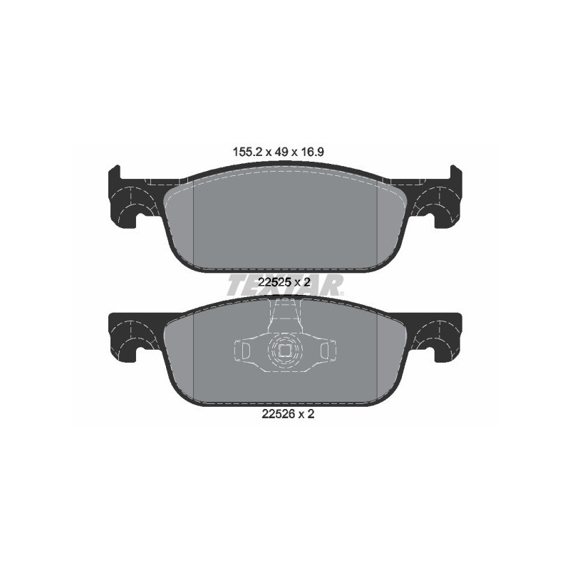 TEXTAR 2252501 Brake Pads Set Front for Logan Sandero Clio Xray Thalia