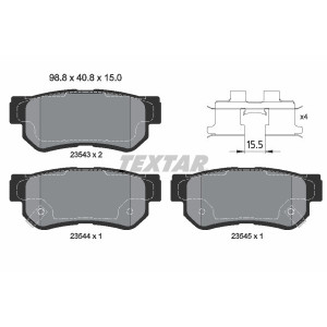 TEXTAR 2354306 Bremsbeläge Hinten für