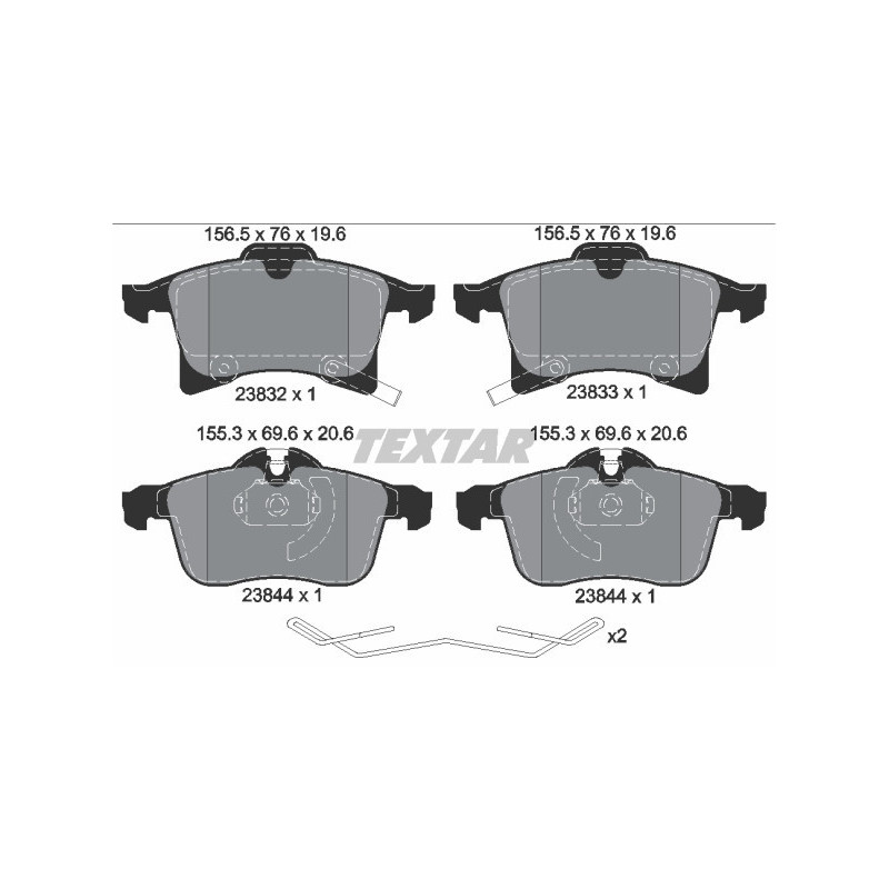 TEXTAR 2383204 Plaquettes de frein Avant pour