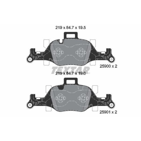 TEXTAR 2590001 Plaquettes de frein avant pour BMW 5 3 4 X5 6 X3 X4 X6 7 i4 iX3 2