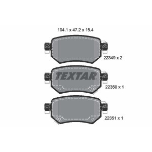 TEXTAR 2234901 Klocki hamulcowe Tył dla
