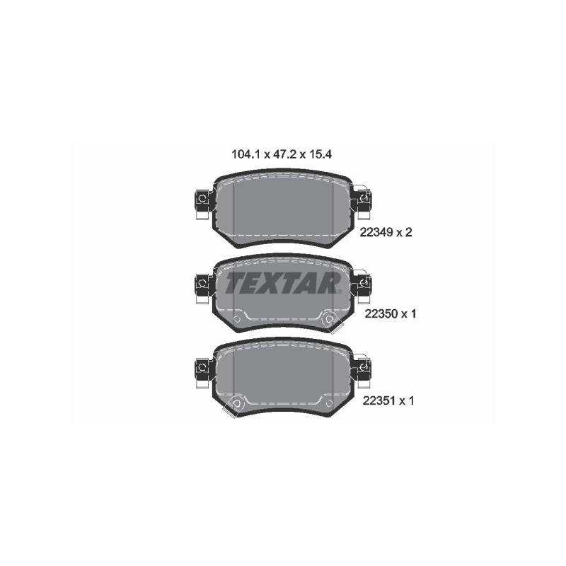 TEXTAR 2234901 Plaquettes de frein arrière pour Mazda 6