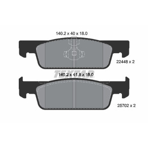 TEXTAR 2244801 Plaquettes de frein avant pour Sandero Logan