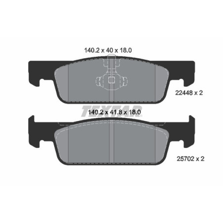 TEXTAR 2244801 Plaquettes de frein avant pour Sandero Logan