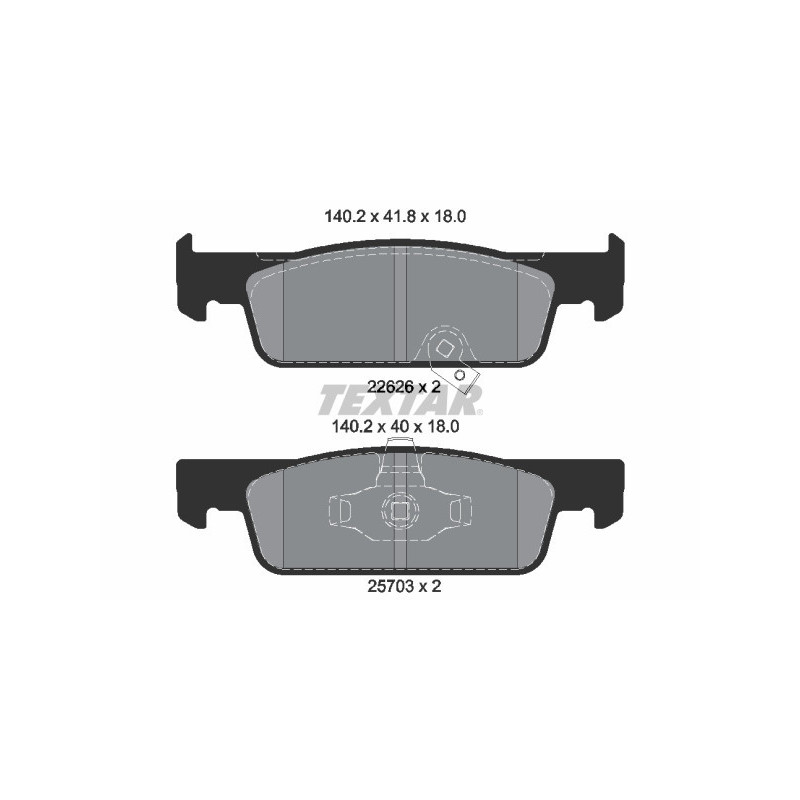 TEXTAR 2262601 Bremsbeläge Vorne für Smart Fortwo