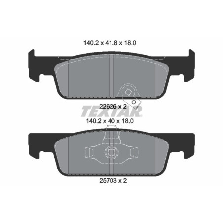 TEXTAR 2262601 Bremsbeläge Vorne für Smart Fortwo