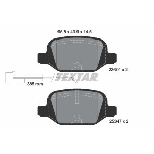 TEXTAR 2360104 Klocki hamulcowe tył dla 500 500C