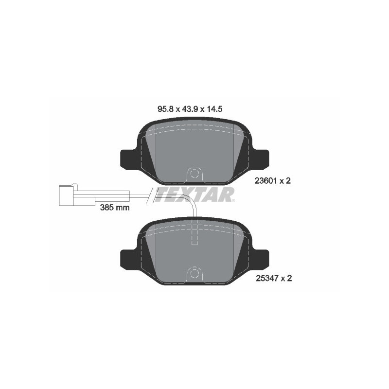 TEXTAR 2360104 Brzdové platničky zadný pre 500 500C