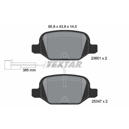 TEXTAR 2360104 Klocki hamulcowe tył dla 500 500C