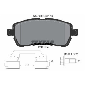 TEXTAR 2219103 Brake Pads Set Front for Ford Ka+