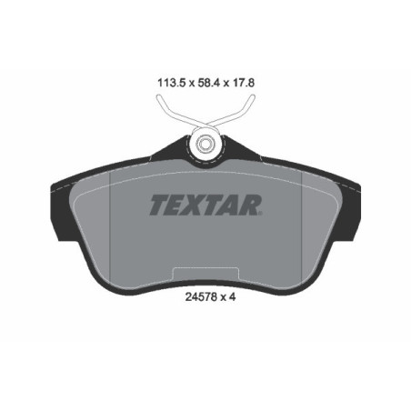 TEXTAR 2457803 Klocki hamulcowe Tył dla