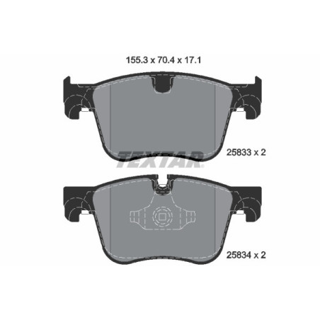 TEXTAR 2583301 Brake Pads Set Front for 308 C4