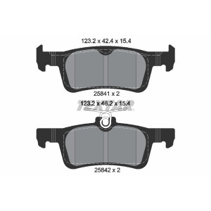 TEXTAR 2584101 Pastiglie freno posteriore per Peugeot 308