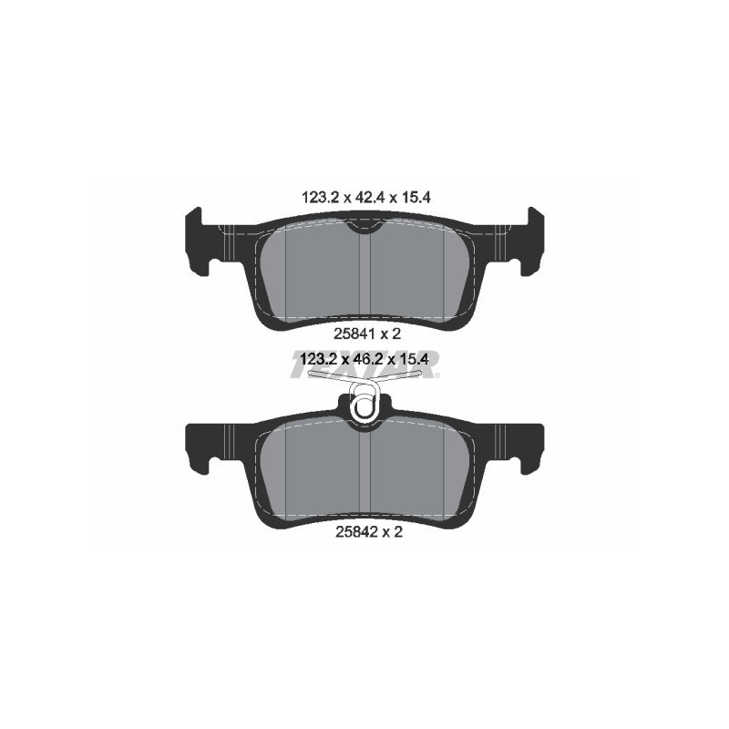 TEXTAR 2584101 Brake Pads Set Rear for