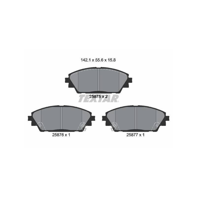TEXTAR 2587501 Brake Pads Set Front for