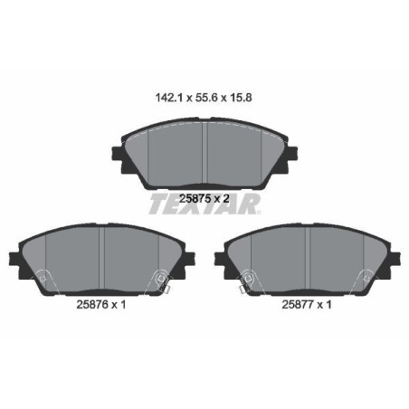 TEXTAR 2587501 Brzdové platničky predný pre 3 CX-30 CX-3