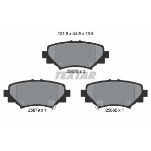 TEXTAR 2587801 Pastillas de freno trasero para Mazda 3