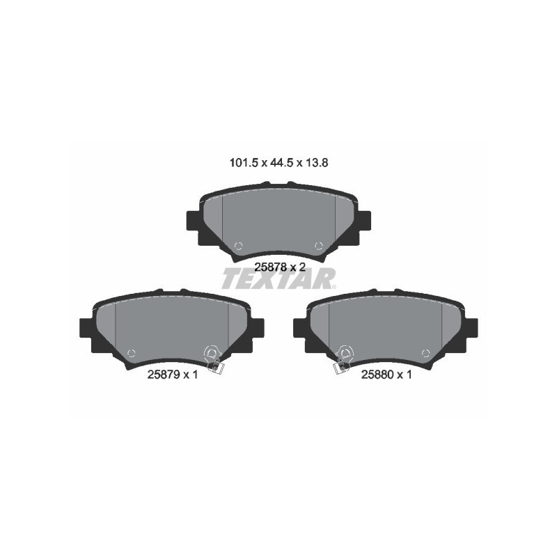 TEXTAR 2587801 Bremsbeläge Hinten für Mazda 3