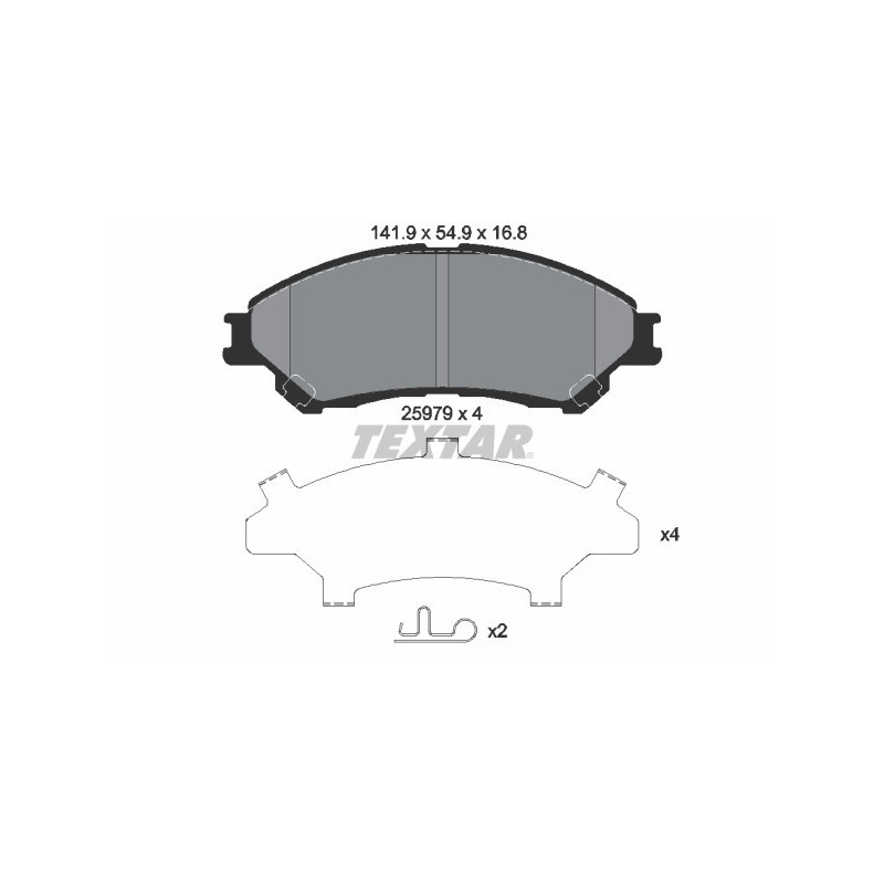 TEXTAR 2597901 Plaquettes de frein Avant pour