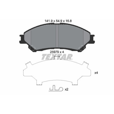 TEXTAR 2597901 Pastillas de freno delantero para Suzuki Vitara SX4