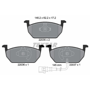TEXTAR 2203501 Klocki hamulcowe przód dla Leon Golf Octavia A3
