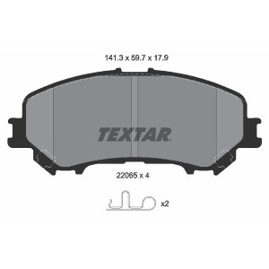 TEXTAR 2206501 Plaquettes de frein avant pour Qashqai Kadjar X-Trail