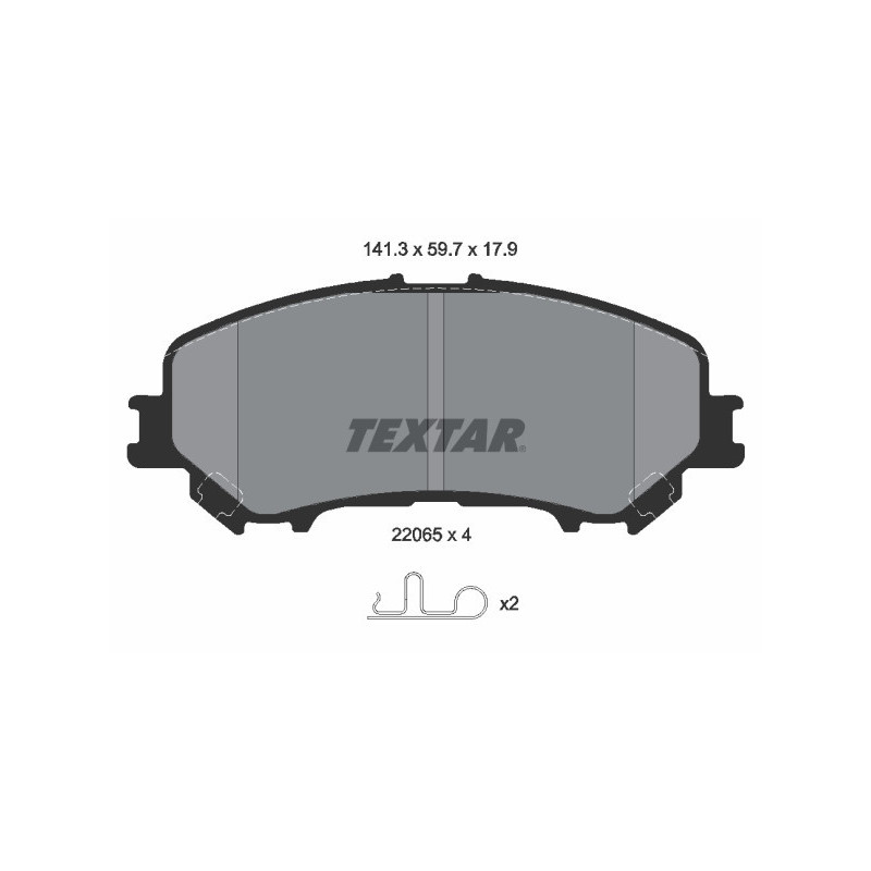 TEXTAR 2206501 Pastillas de freno delantero para Qashqai Kadjar X-Trail