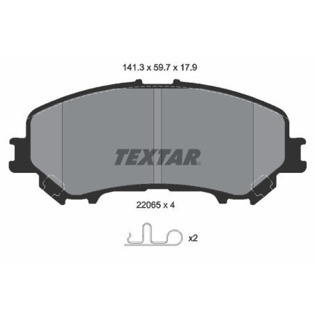 TEXTAR 2206501 Pastillas de freno delantero para Qashqai Kadjar X-Trail