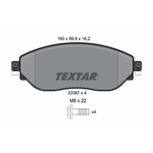 TEXTAR 2208701 Pastillas de freno delantero para Vivaro Trafic NV300 Talento Primastar