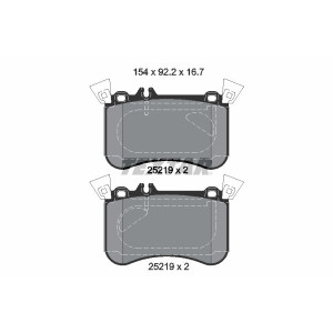 TEXTAR 2521905 Brake Pads Set Front for Mercedes CLA A GLA