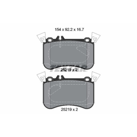 TEXTAR 2521905 Brake Pads Set Front for Mercedes CLA A GLA
