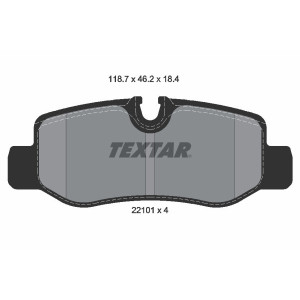 TEXTAR 2210101 Plaquettes de frein arrière pour Mercedes Vito V EQV eVITO