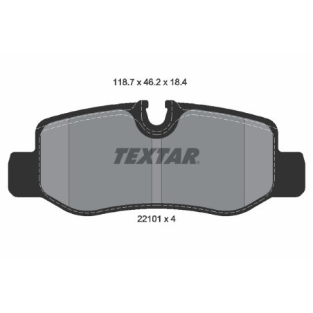 TEXTAR 2210101 Pastillas de freno trasero para Mercedes Vito V EQV eVITO