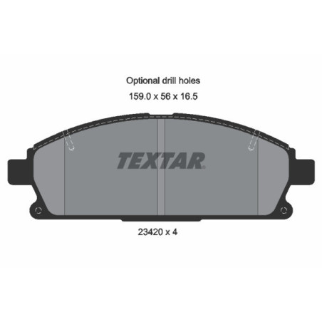 TEXTAR 2342004 Brzdové platničky predný pre Nissan X-Trail
