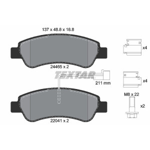 TEXTAR 2446503 Pastiglie freno posteriore per Ducato Boxer JUMPER Movano