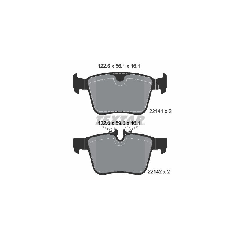 TEXTAR 2214101 Pastiglie freno posteriore per XC60 Range Rover Evoque Rover Velar V90 S90