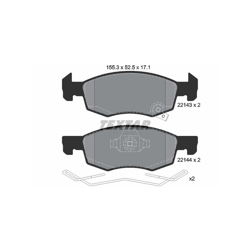 TEXTAR 2214301 Brake Pads Set Front for Corsa Corsavan