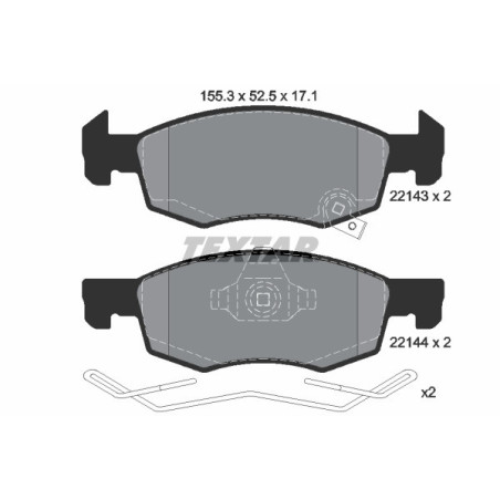 TEXTAR 2214301 Plaquettes de frein avant pour Corsa Corsavan