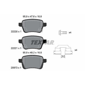 TEXTAR 2222001 Brake Pads Set Rear for