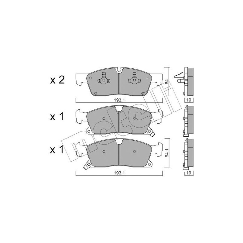 METELLI 22-0927-0 Klocki hamulcowe Przód dla