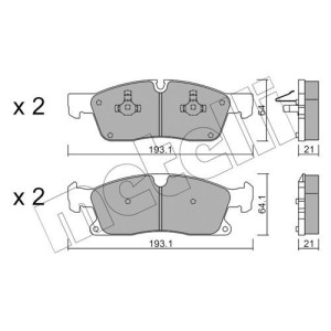 METELLI 22-0927-4 Brzdové platničky