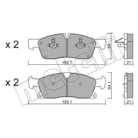 METELLI 22-0927-4 Plaquettes de frein