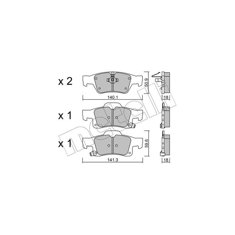 METELLI 22-0928-0 Klocki hamulcowe
