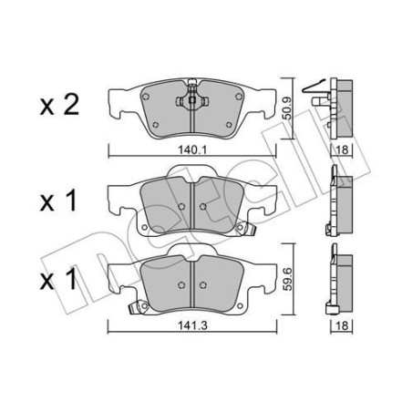 METELLI 22-0928-0 Brake Pads Set
