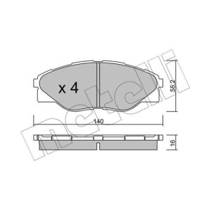 METELLI 22-0936-0 Bremsbeläge