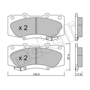 METELLI 22-0937-0 Plaquettes de frein Avant pour