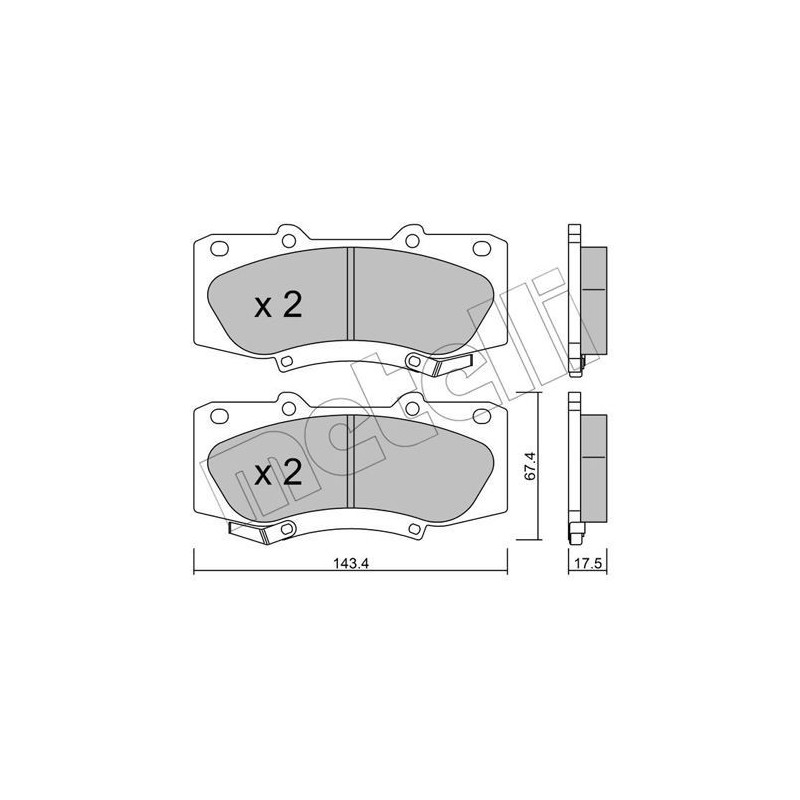 METELLI 22-0937-0 Pastiglie freno Anteriore per