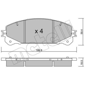 METELLI 22-0938-1 Klocki hamulcowe